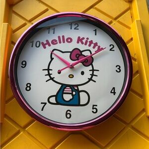 Hello Kitty Pink Wall Clock
